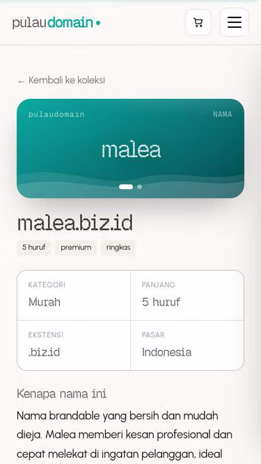 Screenshot of malea.biz.id