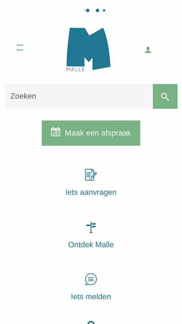 Screenshot of malle.be