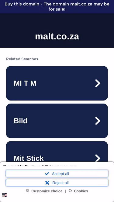 Screenshot of malt.co.za