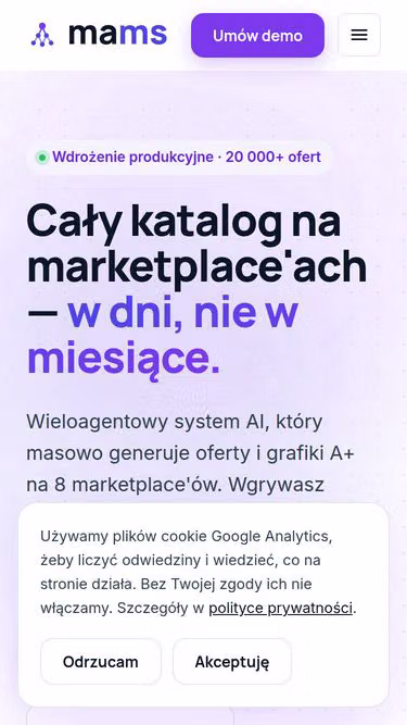 Screenshot of mams.com.pl