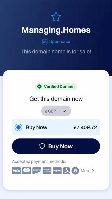 Screenshot of managing.homes