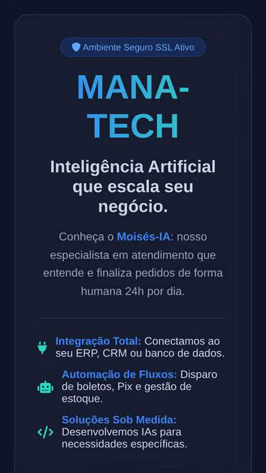 Screenshot of manatech.ia.br