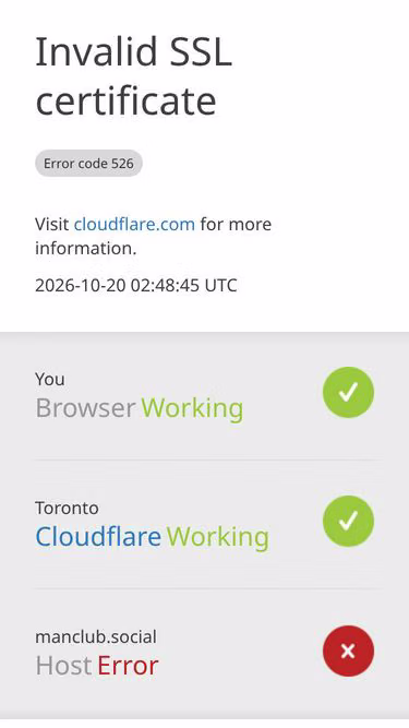 Screenshot of manclub.social