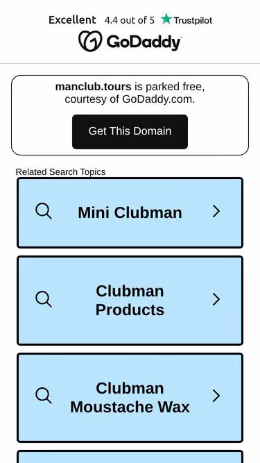 Screenshot of manclub.tours