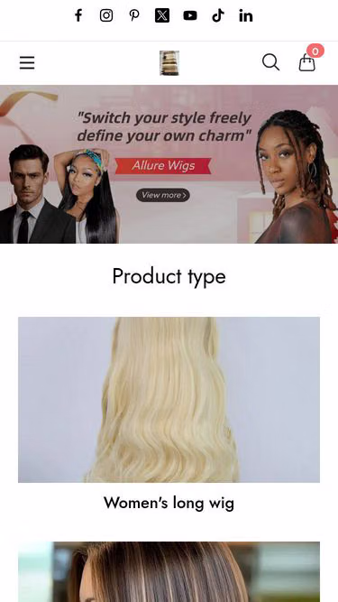 Screenshot of mane.hair