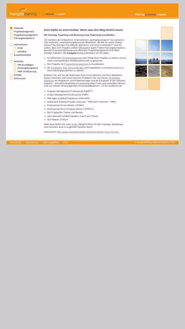 Screenshot of mangala.de
