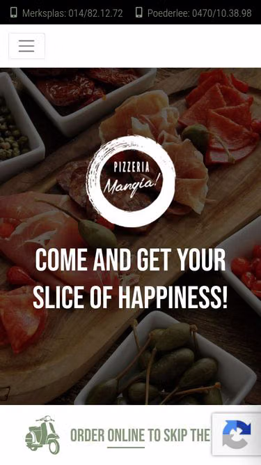 Screenshot of mangia.be