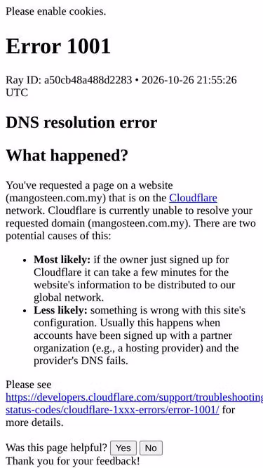 Screenshot of mangosteen.com.my