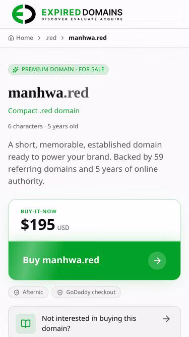 Screenshot of manhwa.red