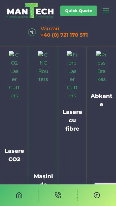 Screenshot of mantech.ro