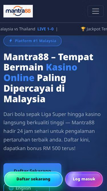 Screenshot of mantra88.casino