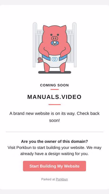 Screenshot of manuals.video