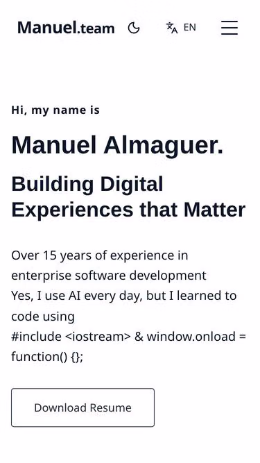 Screenshot of manuel.team