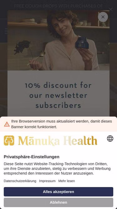 Screenshot of manuka.de
