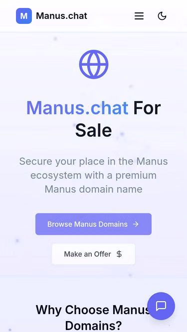 Screenshot of manus.team