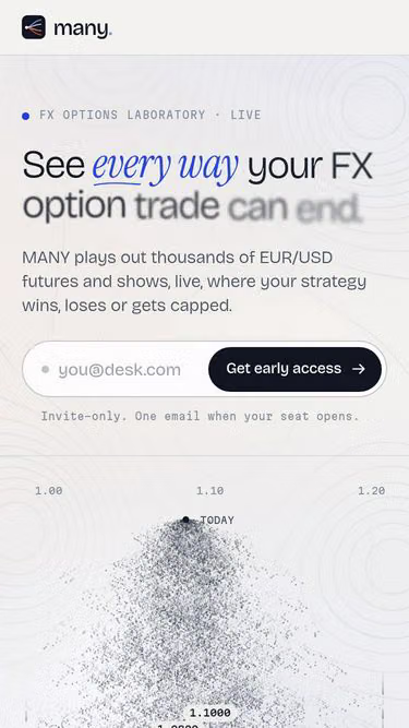 Screenshot of many.markets