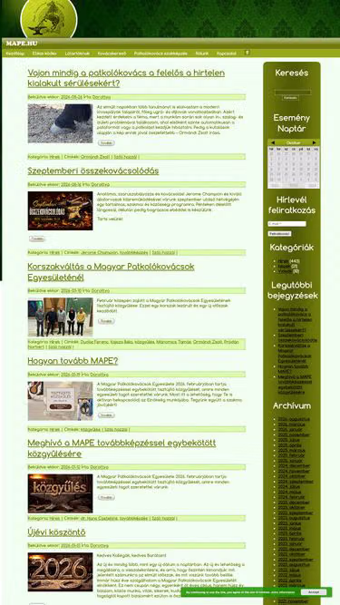 Screenshot of mape.hu