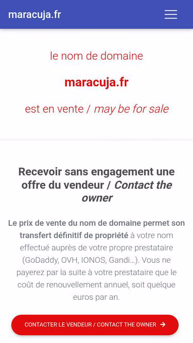 Screenshot of maracuja.fr