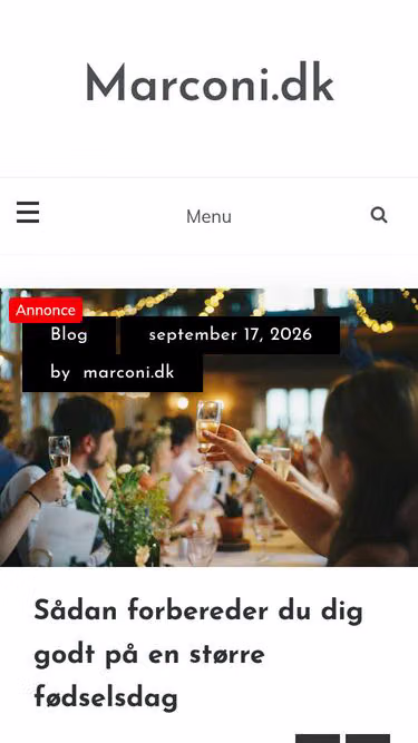 Screenshot of marconi.dk