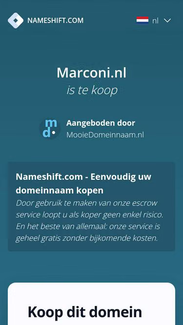 Screenshot of marconi.nl