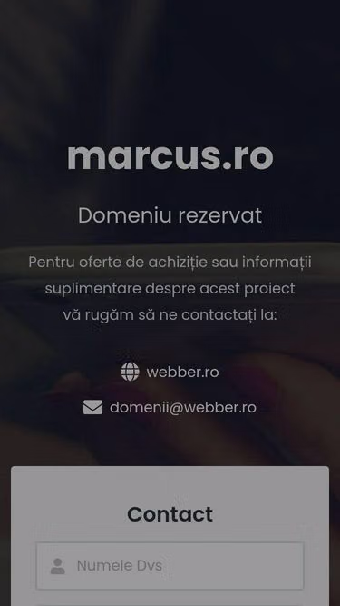 Screenshot of marcus.ro