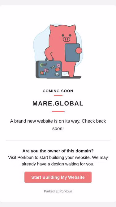 Screenshot of mare.global