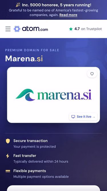 Screenshot of marena.si