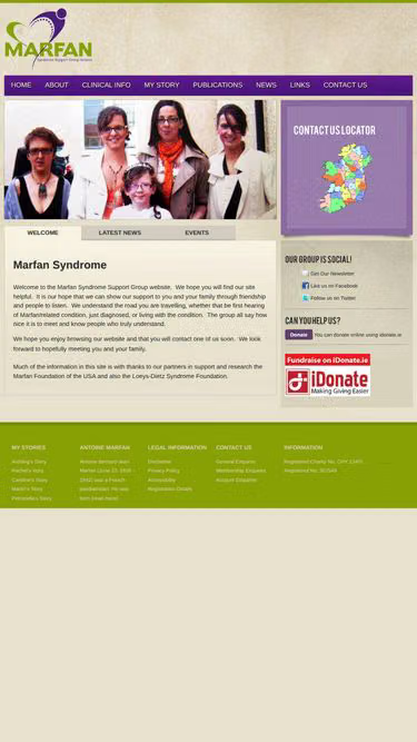 Screenshot of marfan.ie