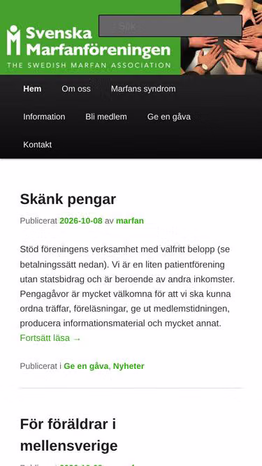 Screenshot of marfan.se