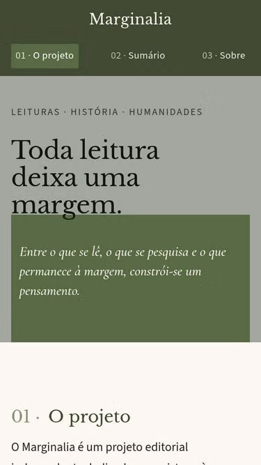 Screenshot of marginalia.blog.br