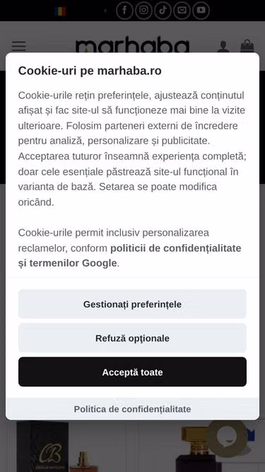 Screenshot of marhaba.ro