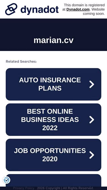 Screenshot of marian.cv