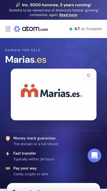 Screenshot of marias.es