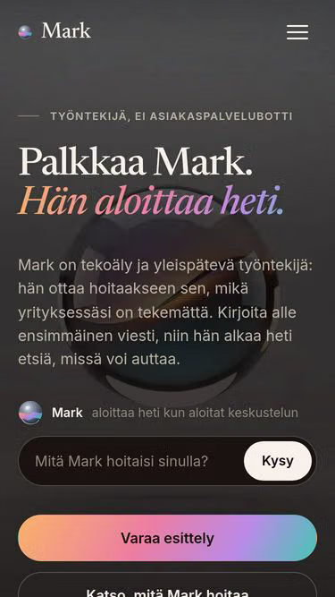 Screenshot of markai.fi
