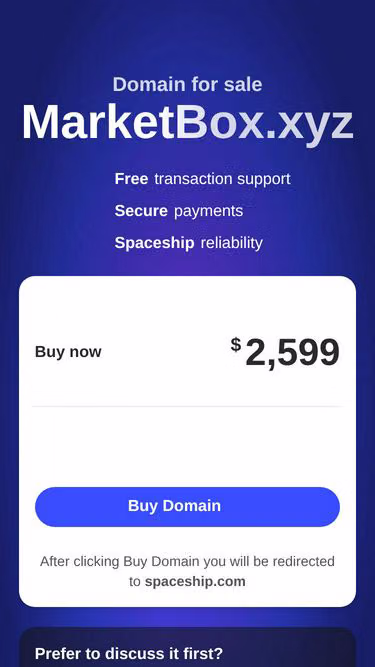 Screenshot of marketbox.xyz