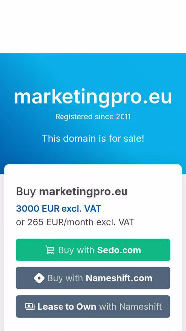 Screenshot of marketingpro.eu