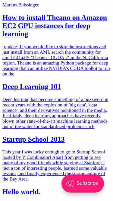 Screenshot of markus.com