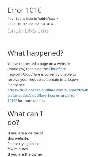 Screenshot of marlo.pw