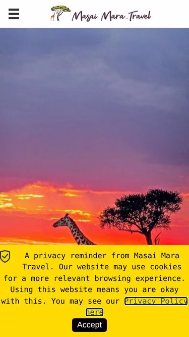 Screenshot of masaimara.travel