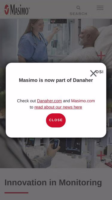 Screenshot of masimo.co.uk