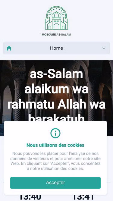 Screenshot of masjid.services