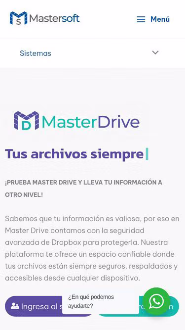 Screenshot of masterdrive.mx