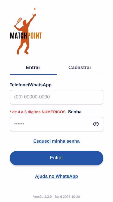 Screenshot of matchpoint.app.br