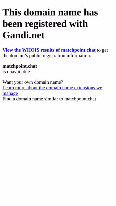 Screenshot of matchpoint.chat
