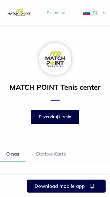 Screenshot of matchpoint.si