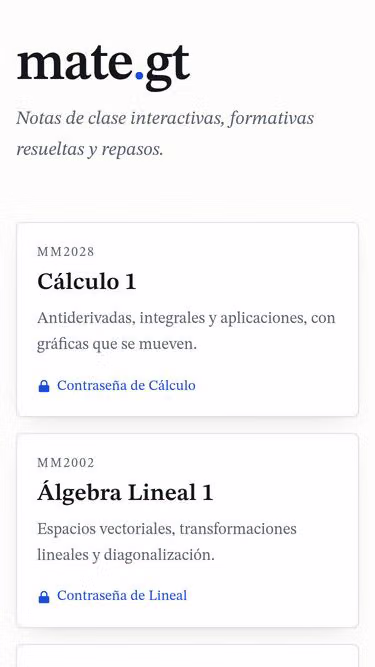 Screenshot of mate.gt