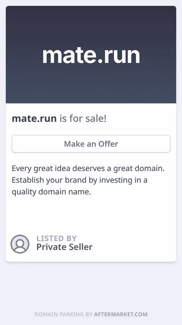 Screenshot of mate.run