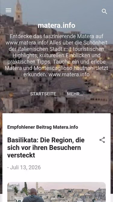 Screenshot of matera.info