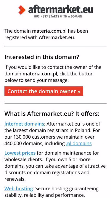 Screenshot of materia.com.pl
