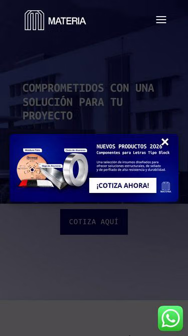 Screenshot of materia.mx